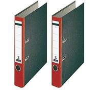 Centra 221123 Standard Folder with Coloured Spine with Slots A4 Narrow Red (Pack of 2)