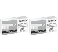 Centra 24/6 mm Galvanised Staples - Box of 1000 (Pack of 2)