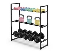 Centra 3-Tier Adjustable Dumbbell Rack, 600LB Heavy Duty Weight Rack Storage, Width Adjustable 6.5-17cm, Space-Saving Dumbbell Stand Organizer with Powder Coated for Home Gym
