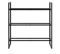 Centra 3 Tier Adjustable Steel Dumbbell Rack 270KG Heavy Duty Weight Storage in Black Centra Black