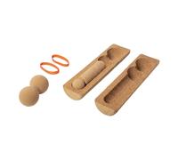 Centra Balance Board 5-In-1 Cork Ankle Trainer with Massage Ball Home, Brown Centra Brown