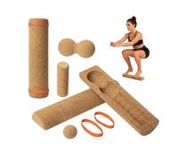 Centra Balance Board 5-In-1 Cork Ankle Trainer with Massage Ball Home | Natural Cork, 5-In-1 Balance Board Set, Foot Massage, Ankle Support, Home Recovery Training, Quiet Non-Slip Surface