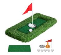 Centra Floating Golf Green Mat, Realistic Turf, EVA Backing, 5 Practice Balls, Green
