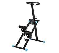 Centra Foldable Vertical Stair Climber,Home Stepper with Adjustable Handlebars & Pedals, LED Display, Compact Design for Full-Body Workout, Stable Frame (Black)