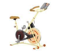 Centra Magnetic Exercise Bike 120KG Indoor Spin Bike with LCD Display & APP in Yellow Centra Yellow
