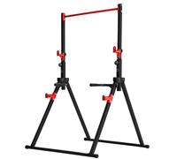 Centra Pull Up Bar, Pull Up Station, Dip Bars Free Standing, 220KG, Black Red Centra Black