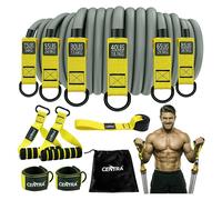 Centra Resistance Bands 12PC Heavy Exercise Bands Strength Training Home Gym in Yellow Centra Yellow