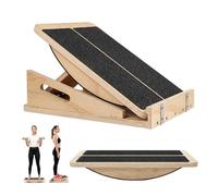 Centra Slant Board for Calf Stretching, Foldable Wooden Non-Slip Calf Stretcher with Adjustable, Incline Board for Plantar Fasciitis, Achilles Tendon, Leg Muscles