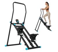 Centra Stair Stepper for Home Gym, Full Body Workout Climber with 3-Level Adjustable Resistance & 3-Level Height, Foldable Stair Master Machine with LCD Monitor, Heavy Duty
