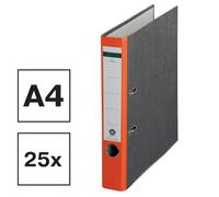 Centra Standard Binder, Cloudy Marble, Pack of 25, Recycled Blue Angel, LGA Certificate, A4, 5.2 cm Wide, up to 350 Sheets (80 g/m²), Edge Protection, Finger Hole, Orange, 221126