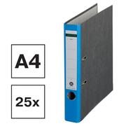 Centra Standard Binder, Cloudy Marble, Pack of 25, Recycled Blue Angel, LGA Certificate, A4, 5.2 cm Wide, up to 350 Sheets (80 g/m²), Edge Protection, Finger Hole, Blue, 221122