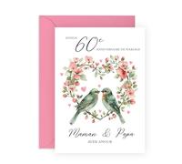 Central 23 60 Ans Anniversaire Diamond Maman Papa Mariage Félicitations Vient Avec Stickers Cadeau Anniversaire Cadeau Mignon Par