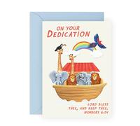 Central 23 Animal Greeting Card for Kids - 'On Your Dedication' - Celebration for Boys and Girls - Dedication Card for Granddaughter Grandson - Comes with Stickers