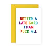 Central 23 Belated Birthday Cards For Her Him - Funny Birthday Cards For Women Men Friends Brother Sister - Late Greetings - Procrastinator - Comes With Fun Stickers