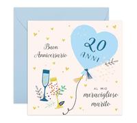 Central 23 Biglietto Anniversario Divertente Carino Moglie Umano Dolce Partner Amore Include Adesivi Di