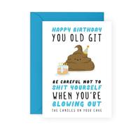 Central 23 Birthday Card - Shit Yourself Poo - Witty Humour - Greeting Card Him Her - Birthday Cards Men Women Best Friend Brother Sister Mum Dad - Comes With Fun Stickers