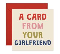 Central 23 Boyfriend Love Card - 'A Card From Your Girlfriend' - Romantic Greeting Cards For Him - Birthday Anniversary Valentine Appreciation Just Because - Comes With Stickers
