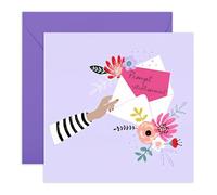 Central 23 Carte Bon Rétablissement - Prompt Rétablissement - Carte d'Encouragement pour Femmes & Hommes - Motif Floral pour Amie - Soutien pour Lui & Elle - Inclus Autocollants