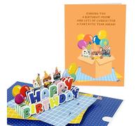 Central 23 Cat Birthday Card 3D Pop Up Cards - Birthday Meow & Cuddles - Cat Themed Gifts For Cat Lovers Cat mum Dad Fur Parents Pet Owners - Popup Birthday Cards For Women - Comes With Stickers