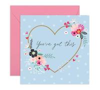Central 23 Congratulations On Your New Job Card - You've Got This Wreath - Congratulations On Your New Job Colleagues - Affirmation Gifts For Women Him Her - Comes With Fun Stickers