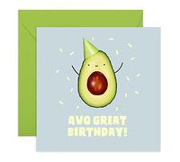 Central 23 - Cute Birthday Card - 'Avo Great Bday' For Her Him Best Friend - Greeting Card - for Men and Women - Comes with Fun Stickers