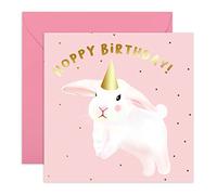 Central 23 - Cute Birthday Card for Daughter - 'Hoppy Birthday' - Bunny Rabbit Birthday Cards - Sweet Happy Birthday For Her Niece Granddaughter