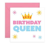 Central 23 Cute Birthday for Her - 'Birthday Queen' - Gifts for Girlfriend, Bestie, Mum, BFF, Sister, Auntie, Grandma, Her, Ladies, Gal, Sis - Beautiful Woman - Comes with Fun Stickers
