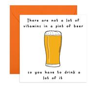 Central 23 Dad Birthday Cards - Funny Birthday Card for Men - 'Pint of Beer' - Cheeky Husband Greeting Card - For Him - For Grandpa Uncle - Comes With Fun Stickers