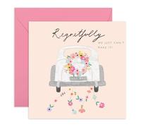 Central 23 Declined Wedding Invitations Response - Regretfully Just Can't Make It - Wedding Regret Card - Rsvp Reply Card From Entourage - Wedding Invitations Groom Bride - Comes With Fun Stickers