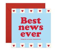 Central 23 Engagement Card - Best News Ever - Funny Congratulations Wedding Card Congratulations For Couple Fiance Husband Wife Friends - Comes With Stickers