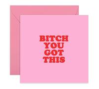 Central 23 - Fun Congratulation Cards for Her - 'B**** You Got This' - Best Friend Greeting Card - Motivational Card for Her - Comes with Fun Sticker