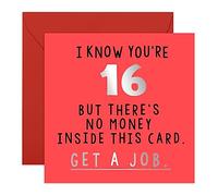 Central 23 - Funny 16th Birthday Card for Him - 'I Know You're 16' - Cheeky Greetings for Her - Son, Brother, Sister, Daughter Birthday Card - Comes with Fun Stickers