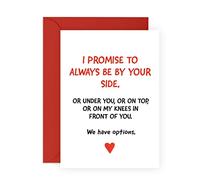 Central 23 Funny Anniversary Card By Your Side, On Top, Options For Husband Fiance Partner - Humorous Boyfriend Birthday Card - Naughty Valentine Card For Wife Girlfriend - Comes With Fun Stickers