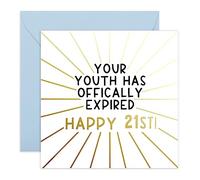 Central 23 - Funny Birthday Card for Her - 'Your Youth Has Officially Expired' - Funny 21st Birthday Card - Daughter Birthday Card - Sister Birthday Card - Brother Birthday Card