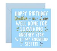 Central 23 - Funny Birthday Card for Him - 'Happy Birthday Brother-In-Law' - Happy Birthday Card - Brother-in-law Birthday Card - Cheeky Greeting Card for Him - Comes with Fun Stickers