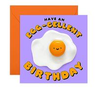 Central 23 - Funny Birthday Card for Him - 'Have An Egg-Cellent Birthday' - Dad Birthday Card - Cheeky Birthday Card for Her - Brother Birthday Card - Comes with Fun Stickers