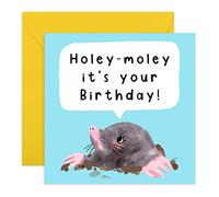 Central 23 - Funny Birthday Card for Him - 'Holey Moley It’s Your Birthday' - Cute Happy Birthday For Her - For Friends Brother Sister