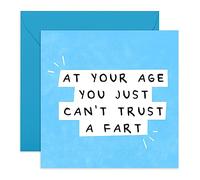 Central 23 - Funny Birthday Card for Him - 'Trust A Fart' - Cheeky Mum Birthday Card - Dad Birthday Card - Comes with Fun Stickers