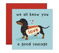 Central 23 - Funny Birthday Cards for Her - 'Love A Good Sausage' - Naughty Birthday Cards for Women - Wife Birthday Card - Sausage Dog Valentine Card - Comes with Fun Stickers