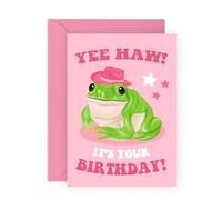 Central 23 Funny Birthday Cards For Men And Women - Yeehaw It's Your Birthday! - Witty Greeting Cards Birthday - Cowboy Frog Bday Cards For Him Her - Gifts For Mum Dad Sister Brother