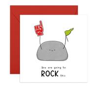 Central 23 Good Luck Card For Men Women - You Are Going To Rock This - Cute Encouragement Cards For Friends - Goodluck Greeting Card For Exam Studies Game New Job - Comes With Stickers
