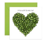 Central 23 Greeting Card - 'LUCKY TO HAVE YOU CLOVERS' - Perfect for Showing Appreciation with a Cute Clover Design - Ideal for Friends, Family, Loved Ones or Anyone Special - Comes with Stickers