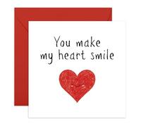 Central 23 Greeting Card - 'MAKE MY HEART SMILE' - Perfect for Celebrating Love with a Heartfelt Touch - Ideal for Adding a Sweet and Uplifting Message to Any Special Occasion - Comes With Stickers