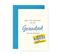 Central 23 Greeting Card - 'Only the Very Best for My Grandad' - For Your Grandfather - Heartfelt Design - Ideal for Expressing Love and Appreciation - Perfect for Any Occasion -Comes with Stickers