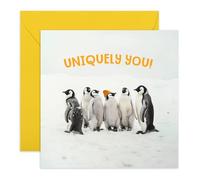 Central 23 Greeting Card - 'UNIQUELY YOU PENGUIN' - Perfect for Celebrating Individuality with a Cute Penguin Twist - Ideal for Those Who Embrace Their Unique Qualities w/Fun - Comes With Stickers