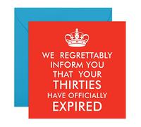 Central 23 Happy 40th Birthday Card - 'Thirties Have Expired' - Funny Birthday Cards for Women Men Age 40 - Son Daughter - 40 Year Old - Comes With Fun Stickers