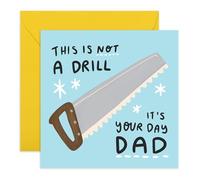 Central 23 Happy Birthday Dad Card Funny - Dad This Is Not A Drill Day - Dad Jokes Humour - Father's Day Cards For Men Papa Pop Daddy Fathers - Hilarious Gift For Him - Comes With Stickers