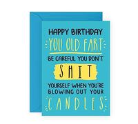 Central 23 Happy Birthday You Old Fart - Funny Greeting Cards For Mum And Dad - Hilarious Gifts For Men And Women - Husband Birthday Card From Wife - Comes With Fun Stickers