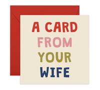 Central 23 Husband Birthday Card from Wife - 'A Card From Your Wife' - Funny Romantic Greeting Cards for Anniversary Valentine - Gifts for Men Him Couple - Comes With Stickers