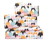 Central 23 Kitten Kities Wrapping Paper - 6 Recyclable Sheets for Birthday, Christmas - Fun Cat Owner Gift Wrap